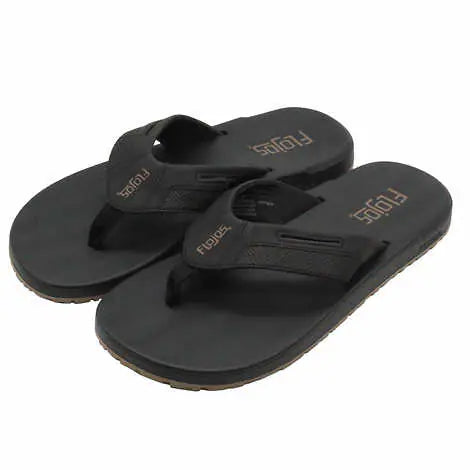 Flojos Men's Flip Flop, Black, 11