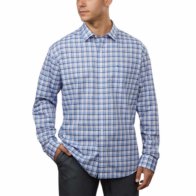 IZOD Men's Soft Wash Essentials, Dark Blue Dress Shirt IZOD Men's Soft Wash Essentials, Dark Blue Dress Shirt