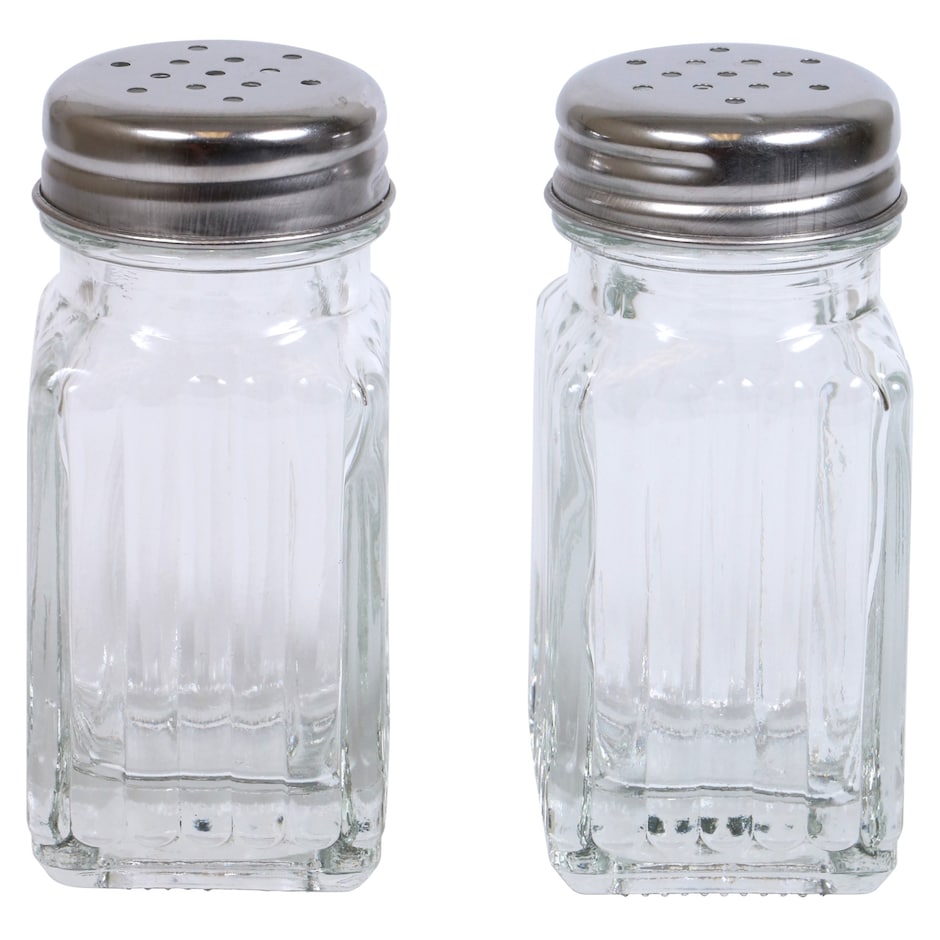 Cooking Concepts Clear Glass Salt and Pepper Shakers (2-Pack) Sets