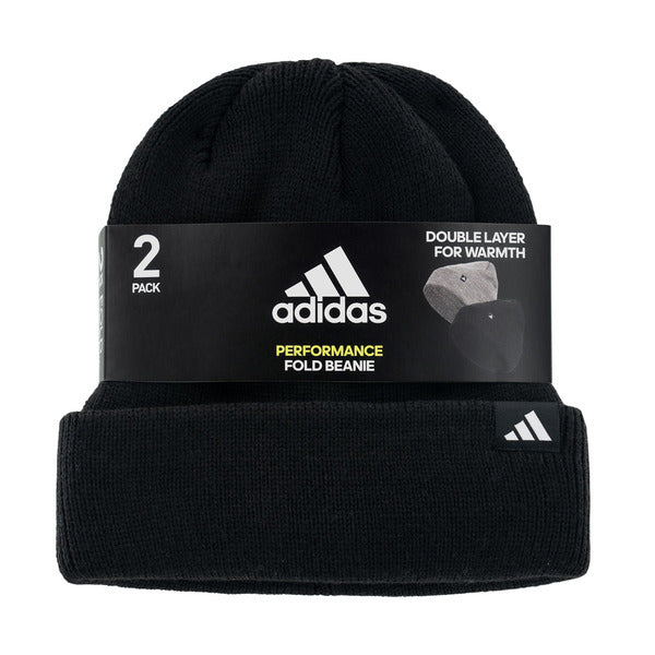 adidas Unisex Fold Beanie - (2-Pack)