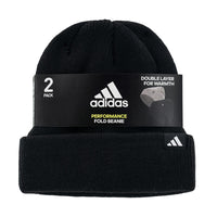 adidas Unisex Fold Beanie - (2-Pack)