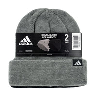 adidas Unisex Fold Beanie - (2-Pack)