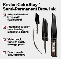 Revlon ColorStay Brow Ink, Semi-Permanent, Warm Brown Ink 351