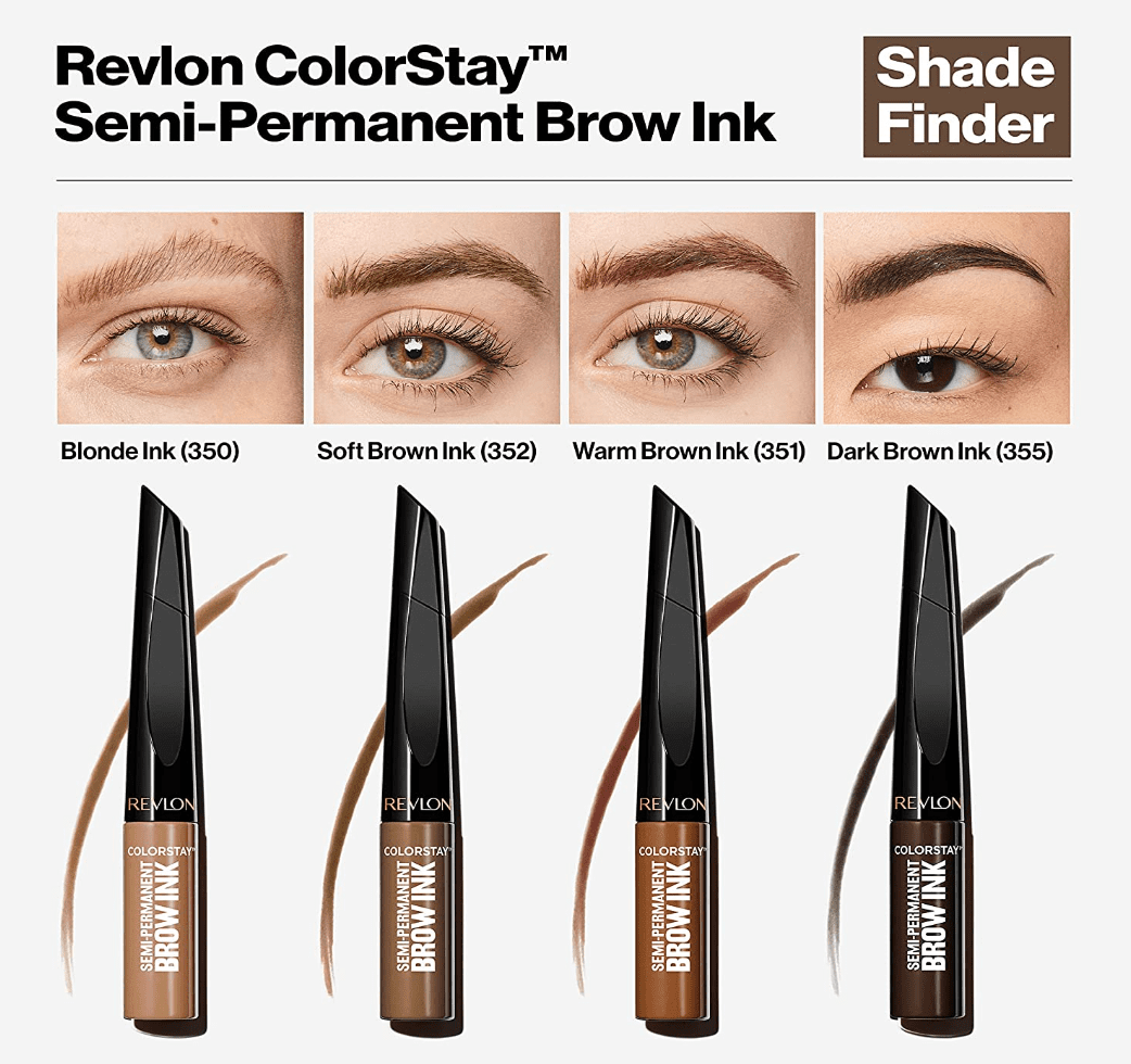 Revlon ColorStay Brow Ink, Semi-Permanent, Warm Brown Ink 351