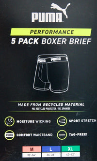 PUMA Men's Boxer Brief (5 pack)