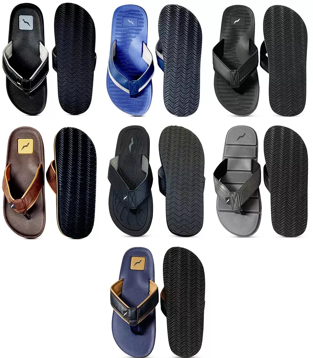 Norty - Men's Comfort Sandal Flip Flop, Navy (11159)