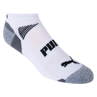 PUMA Mens No Show Socks, White (10-Pair)