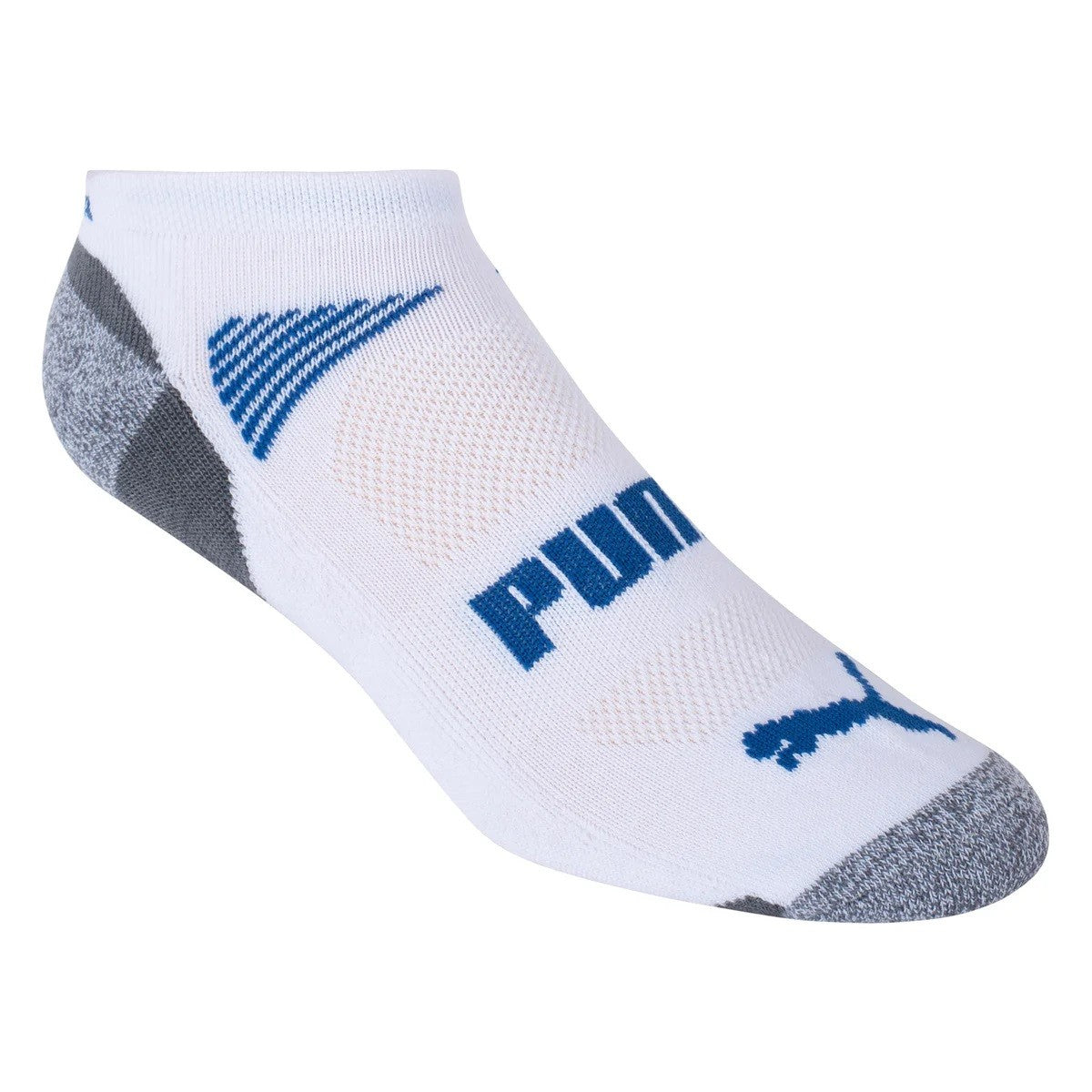 PUMA Mens No Show Socks, White (10-Pair)
