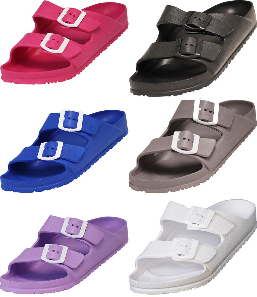 NORTY Womens Flat Slide Adult Female Comfort Footbed Sandals