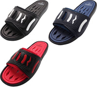 NORTY Mens Drainage Slide Sandals Adult Male Footbed Sandals