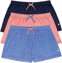 JANE & BLEECKER Ladies  Sleep Short, GEO Blue (3 Pack)