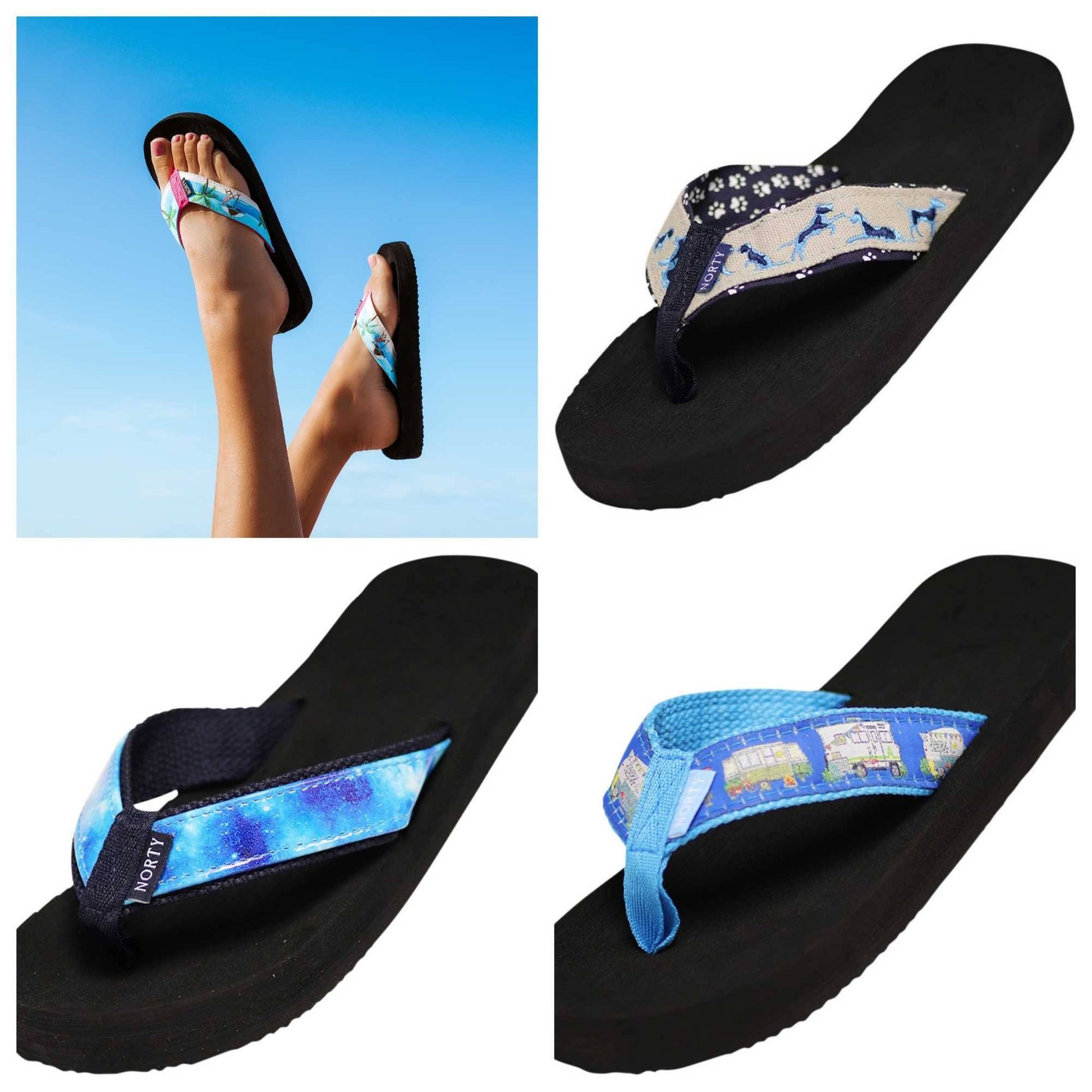 NORTY Womens Flip Flops Adult Female Thong Sandals