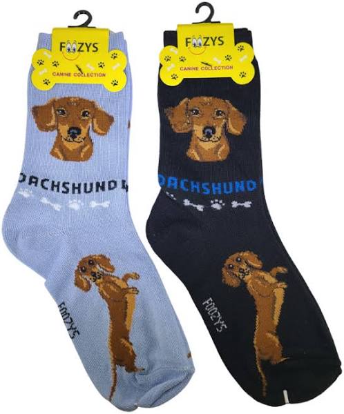 Foozys Unisex Crew Socks Canine Collection (Dachshund)