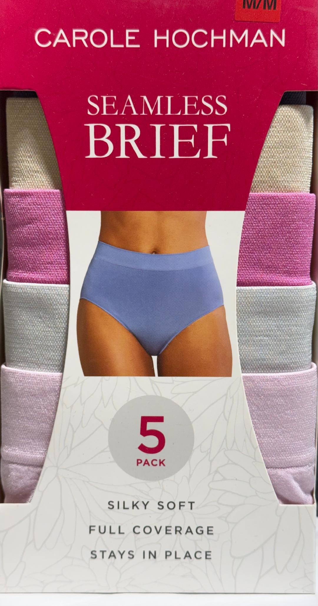 Carole Hochman Ladies' Seamless Brief - Assorted Colors (5-Pack)