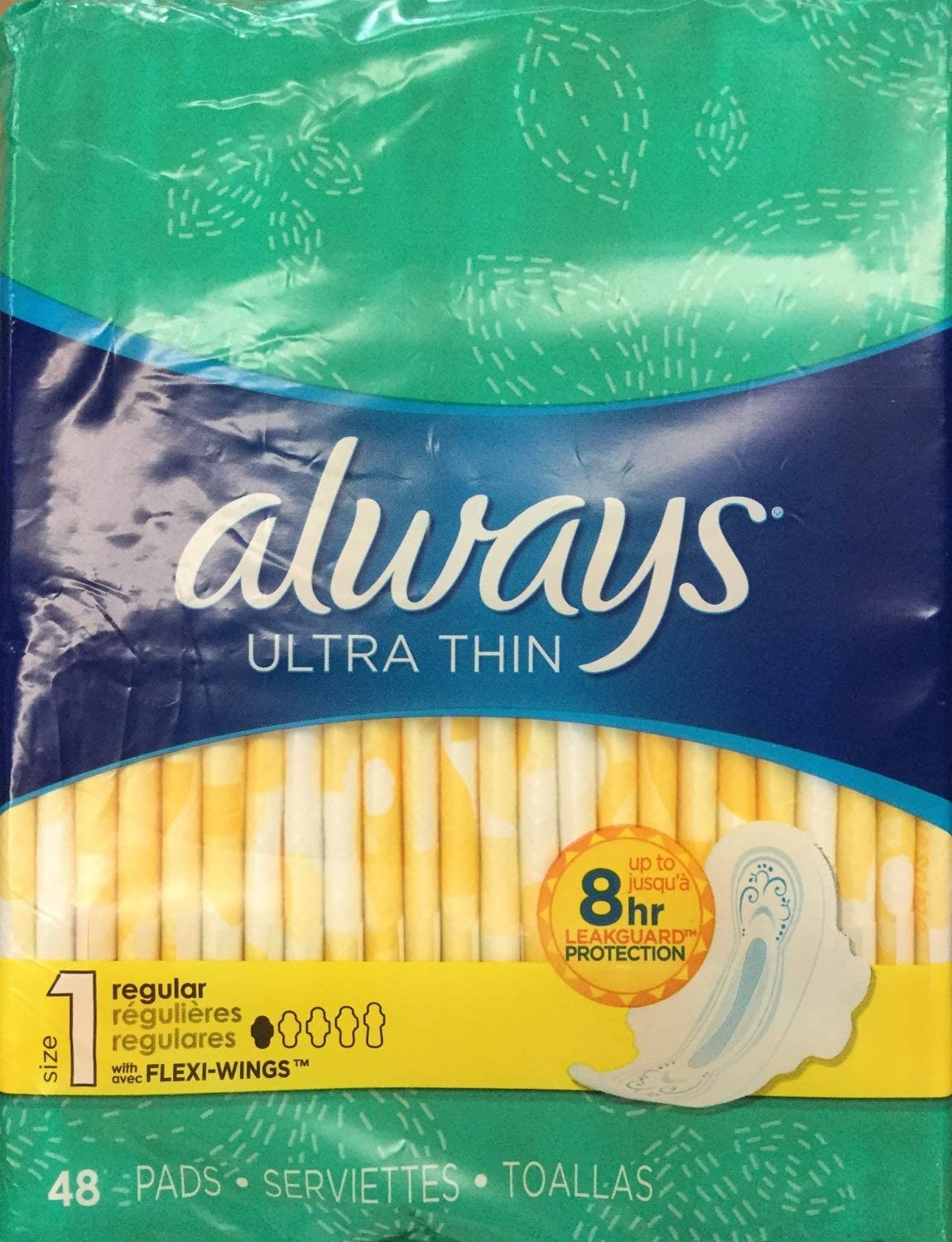 Always Ultra Thin Regular Pads with Wings (48 count)