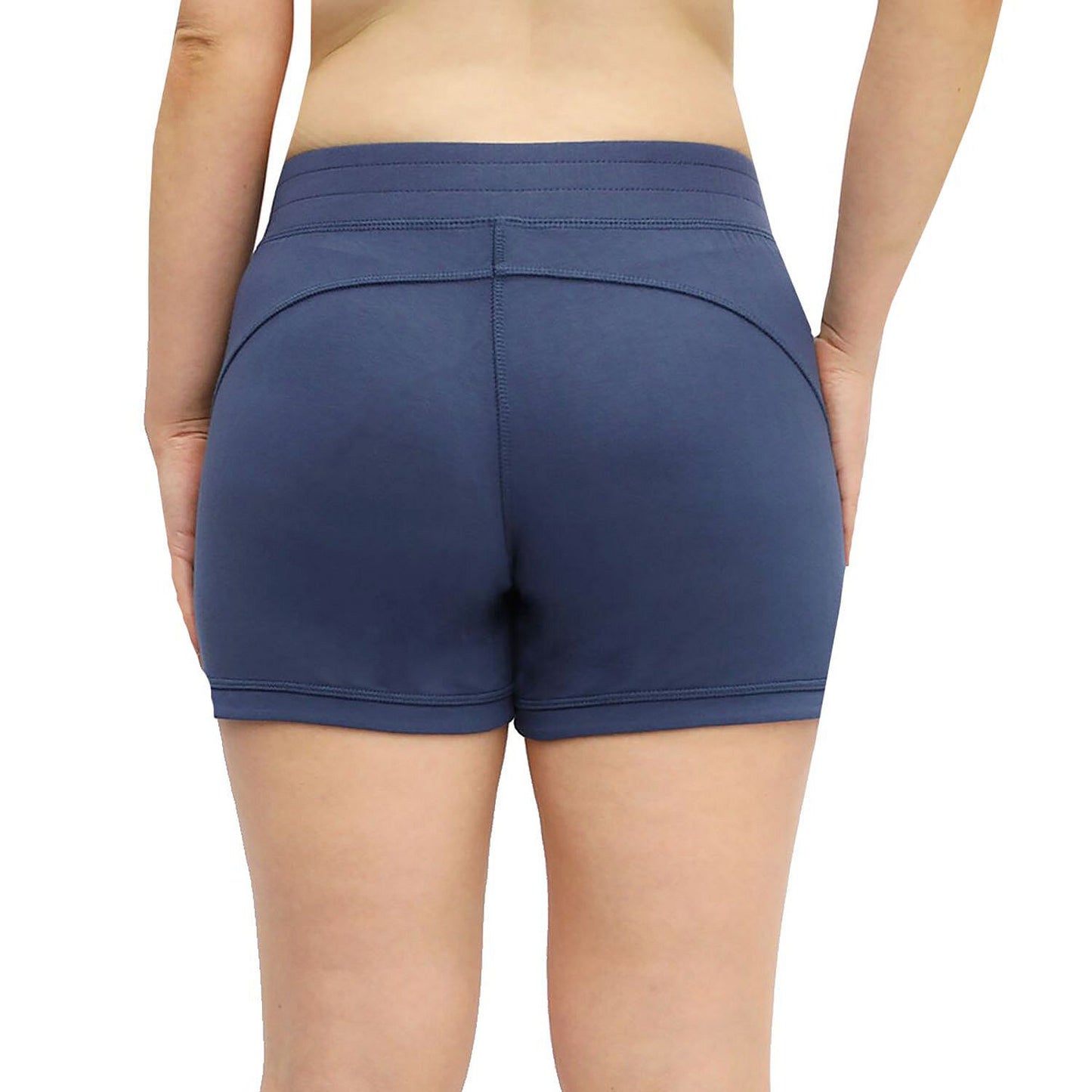 Active Life Womens Active Terry W/Zipper Pockets Short, Heather Denim - ADDROS.COM