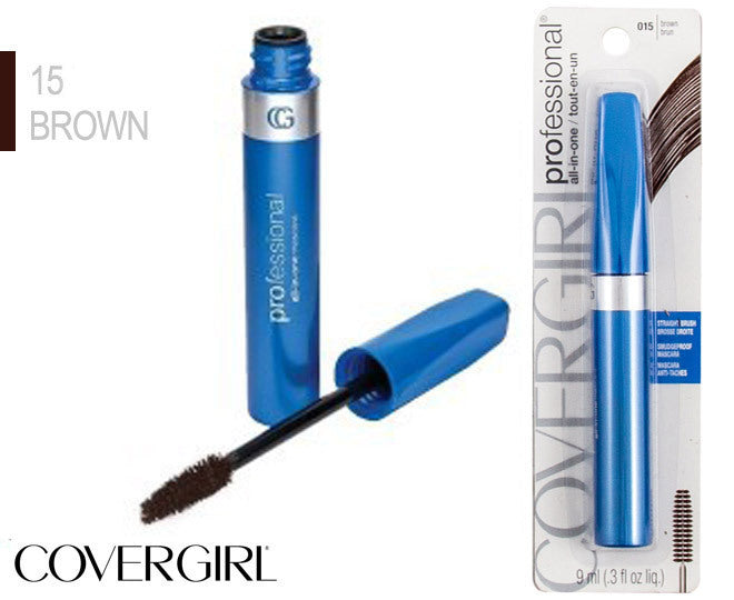 COVERGIRL Professional All In One Straight Brush Mascara, Brown 015, 0.3 Oz - ADDROS.COM