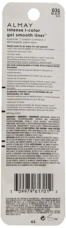 ALMAY Intense I-Color Eyeliner, Gel Smooth, (For Brown Eyes) Black 031 - ADDROS.COM