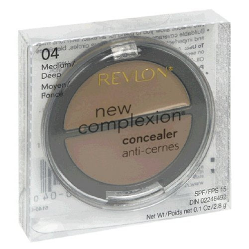 REVLON New Complexion Concealer, SPF 15, Medium/Deep 04 - 0.1 oz - ADDROS.COM