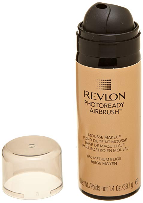 REVLON Photoready Airbrush Mousse Makeup, Medium Beige 050, 1.4 Oz - ADDROS.COM