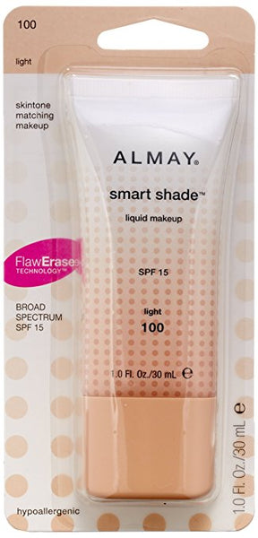 ALMAY Smart Shade Makeup with SPF 15, Light 100, 1-Oz - ADDROS.COM