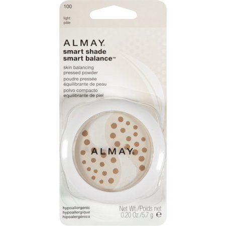 ALMAY Smart Shade Skintone Matching Pressed Powder, Light [100] 0.20 oz - ADDROS.COM