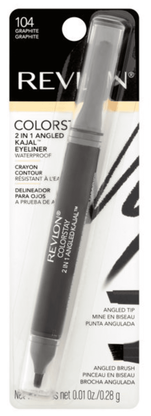 Revlon Colorstay 2-in-1 Angled Kajal Eyeliner, 104 Graphite