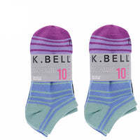 K. Bell Ladies' No Show Sock, (10-Pair)