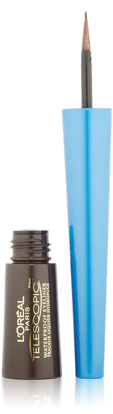 L'Oreal Paris Telescopic Waterproof Liquid Precision Eyeliner, 801 Dark Brown - ADDROS.COM