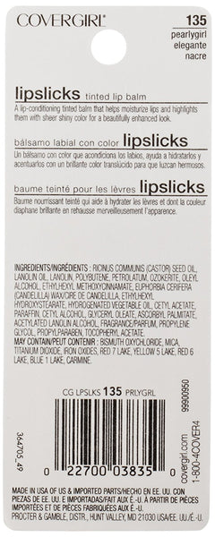 CoverGirl Lipstick Tinted Lip Balm, PearlyGirl 135 - .14 oz - ADDROS.COM