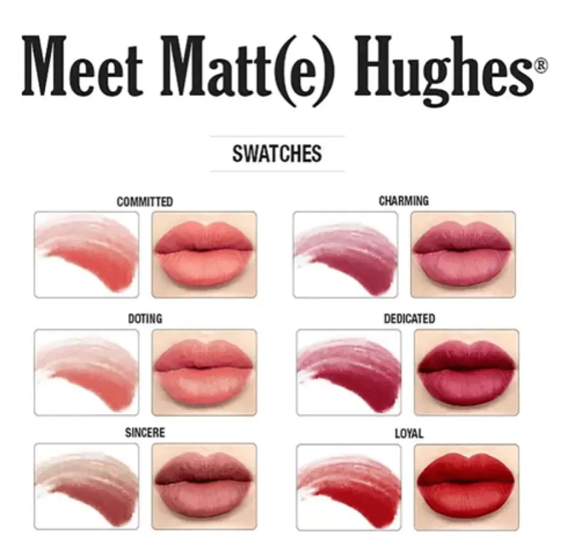 theBalm Meet Matt(e) Hughes 6 Mini Long-Lasting Liquid Lipsticks, Volume 1