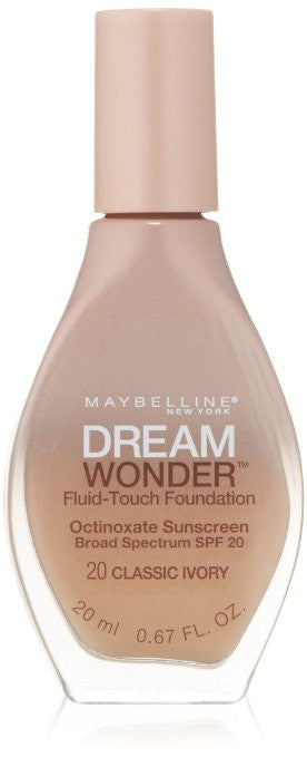 Maybelline Dream Wonder Fluid-Touch Foundation, Classic Ivory 20 - ADDROS.COM