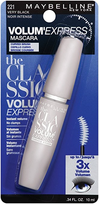Maybelline Volum' Express Curved Brush Washable Mascara, 221 Very Black - ADDROS.COM
