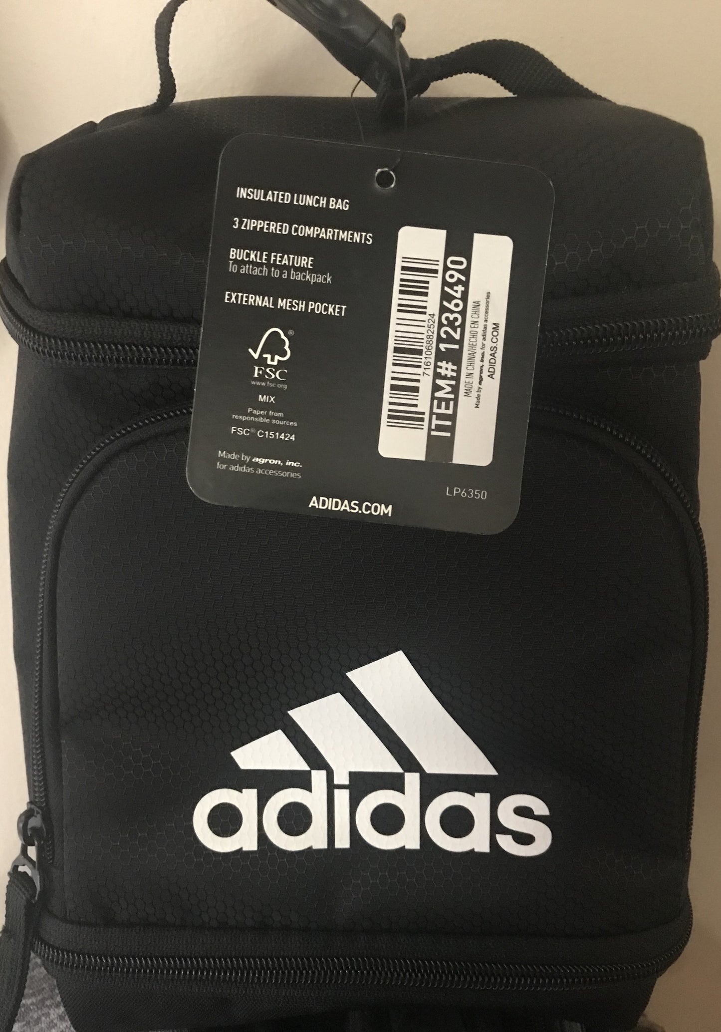 Adidas Excel Lunch Bag, Black, One Size