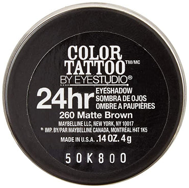 Maybelline Color Tattoo Metal Eyeshadow, Matte Brown 260
