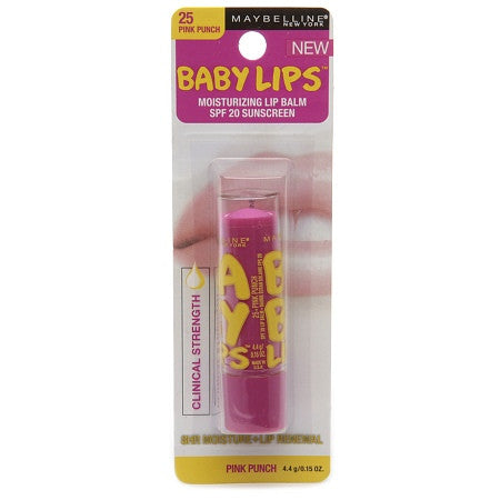 Maybelline NY Baby Lips Moisturizing Lip Balm, Pink Punch 25 - ADDROS.COM