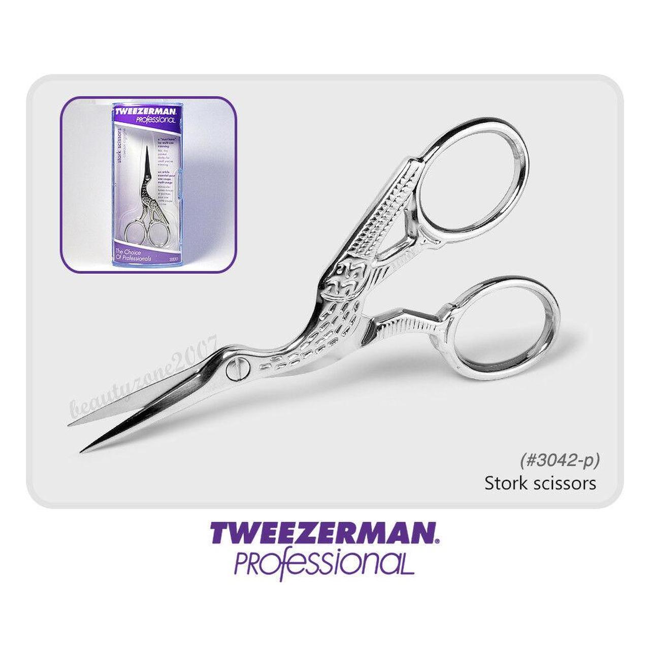 Tweezerman Stork Scissors (3042-P) for Trimming Brows and Facial Hair