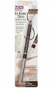 L'oreal Le Kohl Duo Eye Shadow + Liner, Black Brown/Hazelnut - 255 - ADDROS.COM