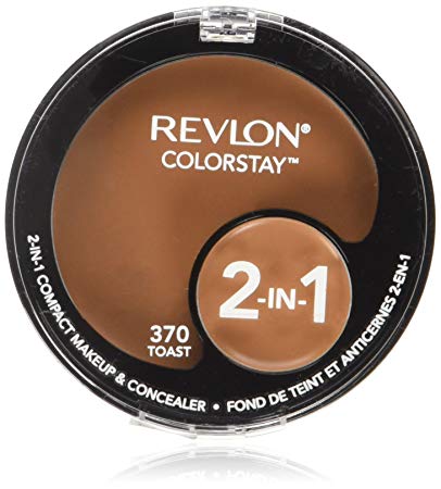 Revlon Colorstay 2-in-1 Compact Makeup & Concealer- Toast 370 - ADDROS.COM