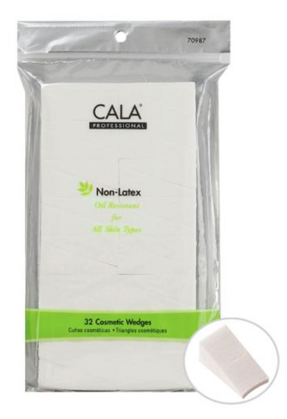 CALA 32 Piece Makeup Wedges Sponges Non Latex Oil Resistant for All Skin Types - ADDROS.COM