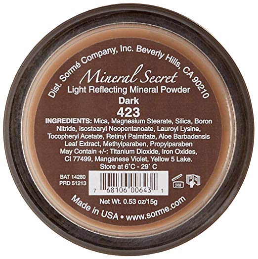 Sorme Cosmetics Mineral Secret Loose Finishing Powder - Dark 423 - ADDROS.COM