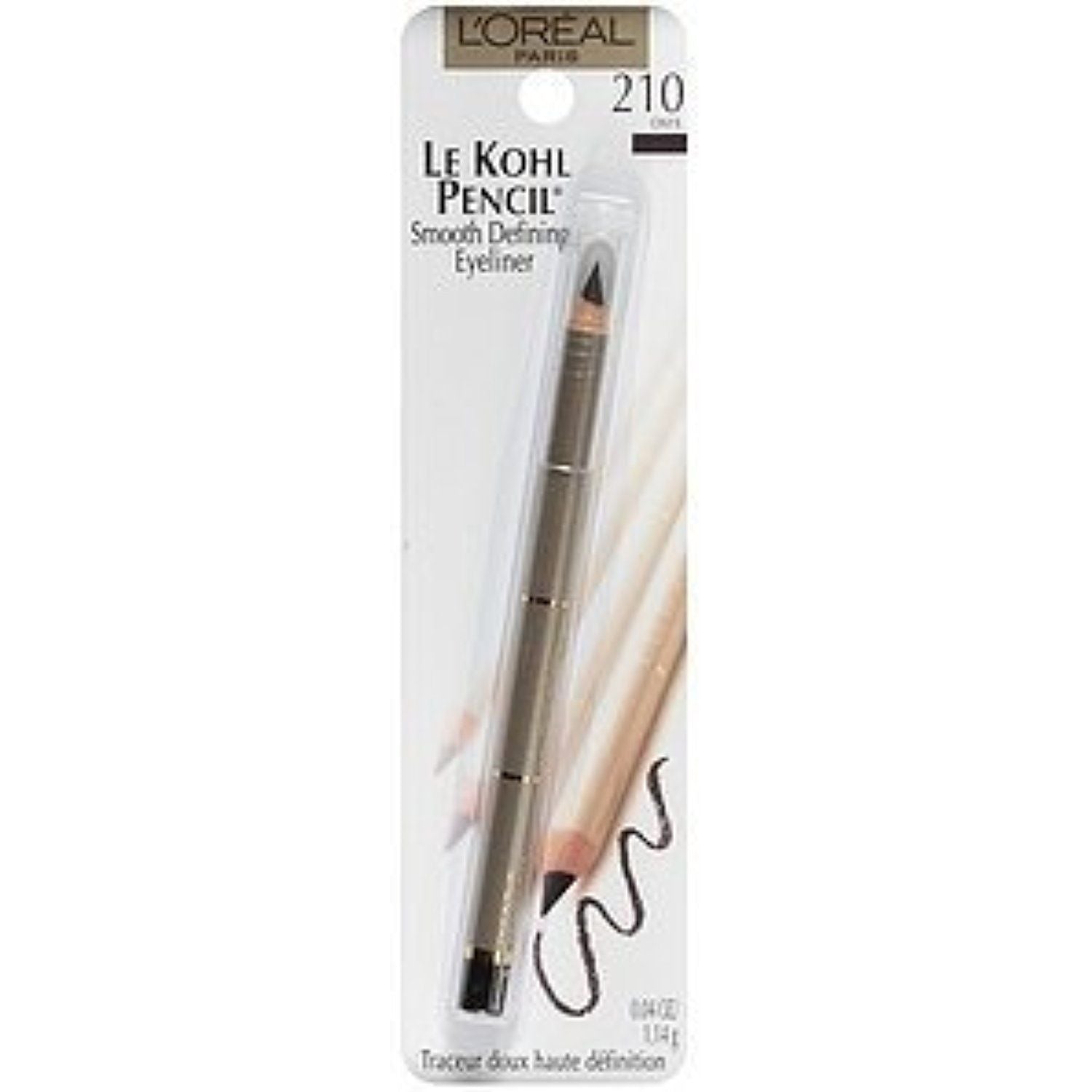 L'oreal Paris Le Kohl Pencil Smooth Defining Eyeliner, Onyx 210 - ADDROS.COM