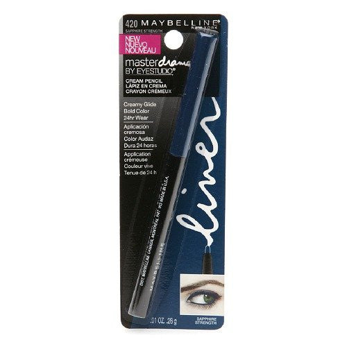 Maybelline Eye Studio Master Drama Cream Pencil Liner, Sapphire Strength 420 - ADDROS.COM