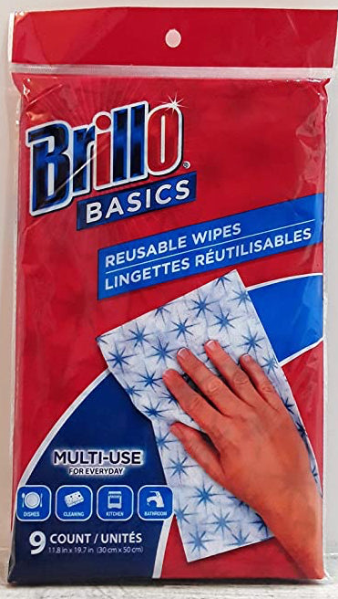Brillo Basics Reusable Wipes (9 count each pack)