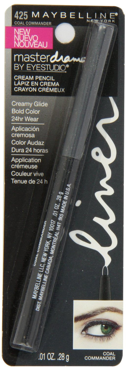 Maybelline Master Drama by Eye Studio Eye Liner, Cream Pencil, Coal Commander 425 - ADDROS.COM