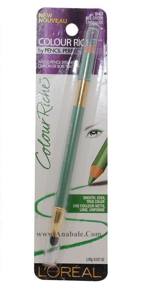 L'Oreal Colour Riche Wood Pencil Eyeliner, Sea Green 940 - ADDROS.COM