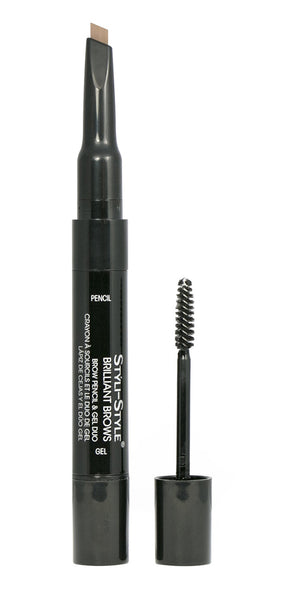 Styli-Style Brilliant Brows, Brow Pencil & Gel Duo - Golden Brown - ADDROS.COM