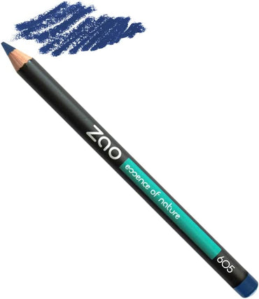 Zao Makeup Multifunctions Natural and Vegan Make up Pencils - Midnight Blue 605