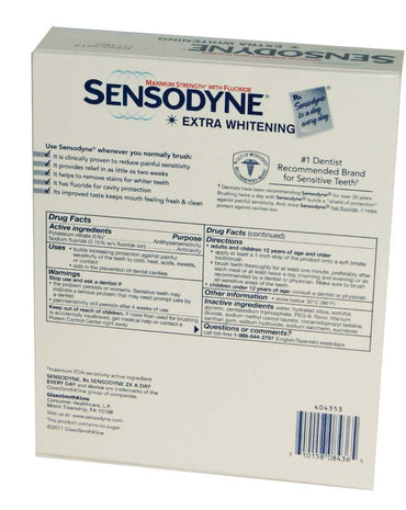 SENSODYNE (4-pack) Extra Whitening Toothpaste - ADDROS.COM