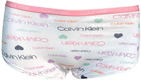 Calvin Klein Girls Hipster Panties Cotton Stretch Logo Waistband Tagless (7 Pack) (M) - ADDROS.COM